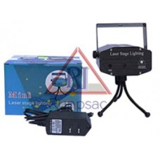 Mini proyector laser disco iluminación led c/diseño rojo/verde